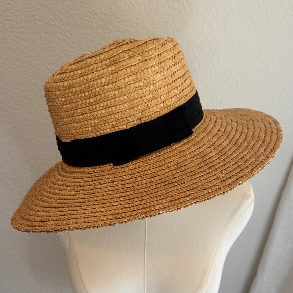 Brixton Tan Straw Hat with Black Band